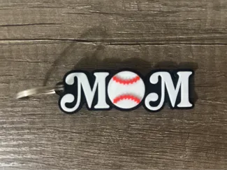Baseball Softball Mom Keychain