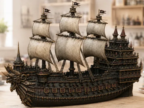 Modelo para impresión 3D: Nave pirata 0001 — referencia de MakerWorld