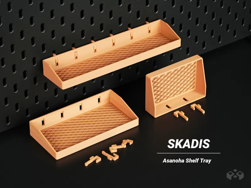 Skadis Shelf Tray - Asanoha Pegboard Organizer