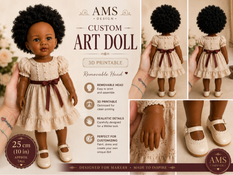 Custom Art Doll 25cm Removable Head