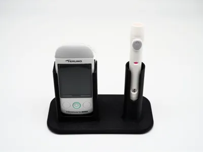 One-handed blood glucose measurement stand