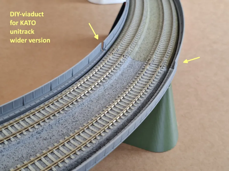 wider DIY-Double Track-Viaduct for KATO-Unitrack
