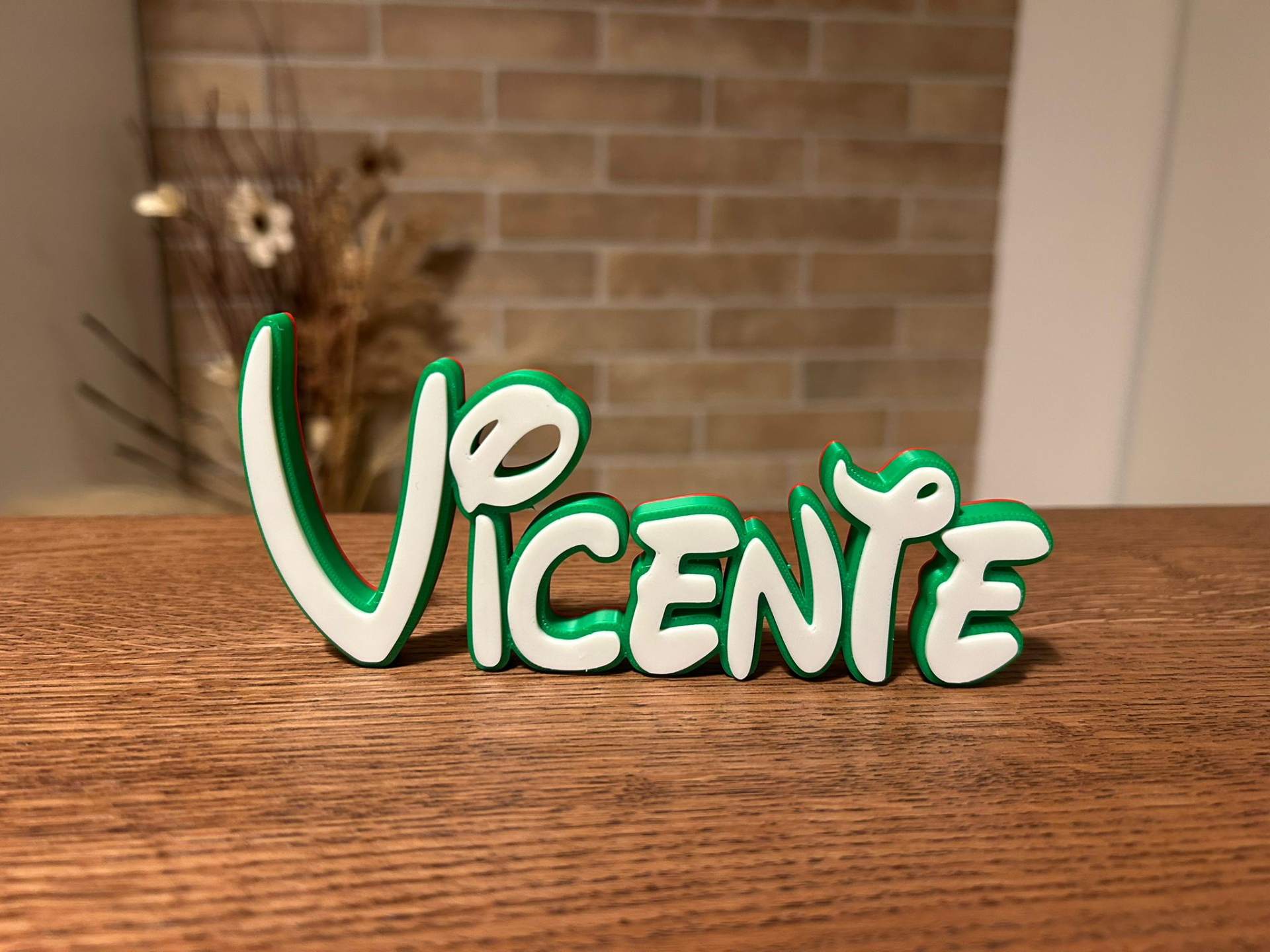 Disney Name Sign Vicente Kid Room Wall Decor Tag 