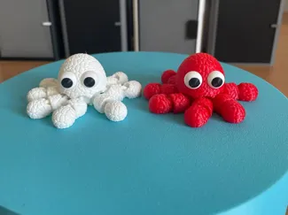 Mini pulpo adorable  articulado con textura