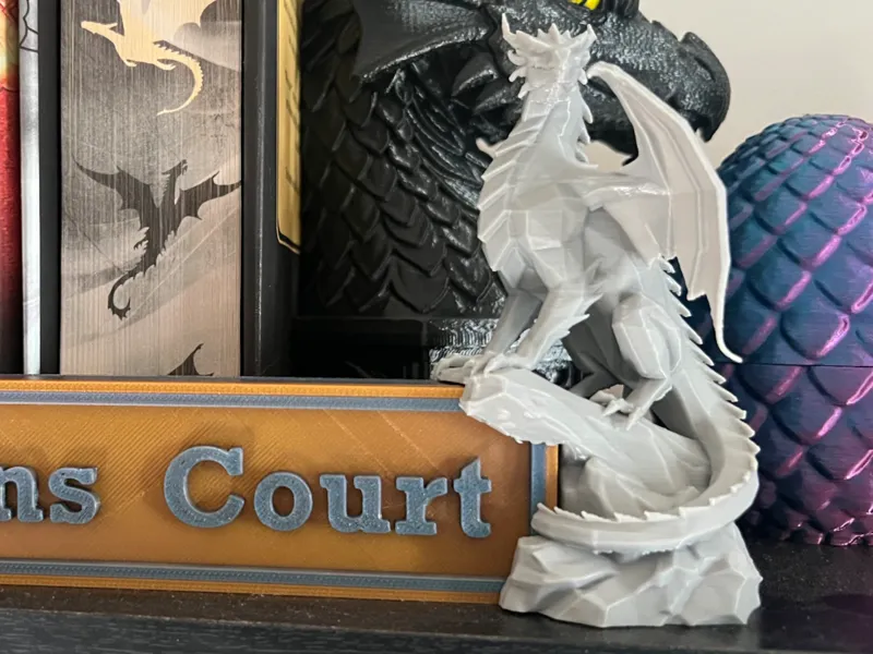 A Low Polygon version of a Dragon For the Sign