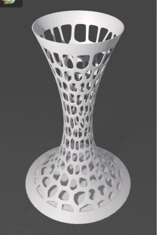 Spider web themed lower vase 