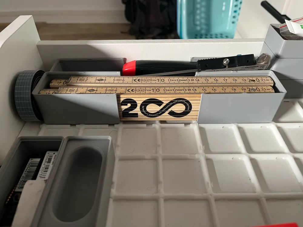 Ruler Ryclebin Gridfinity Split Bin 1x4x6u for A1 Mini, Ruler by BastlWorks - MakerWorld