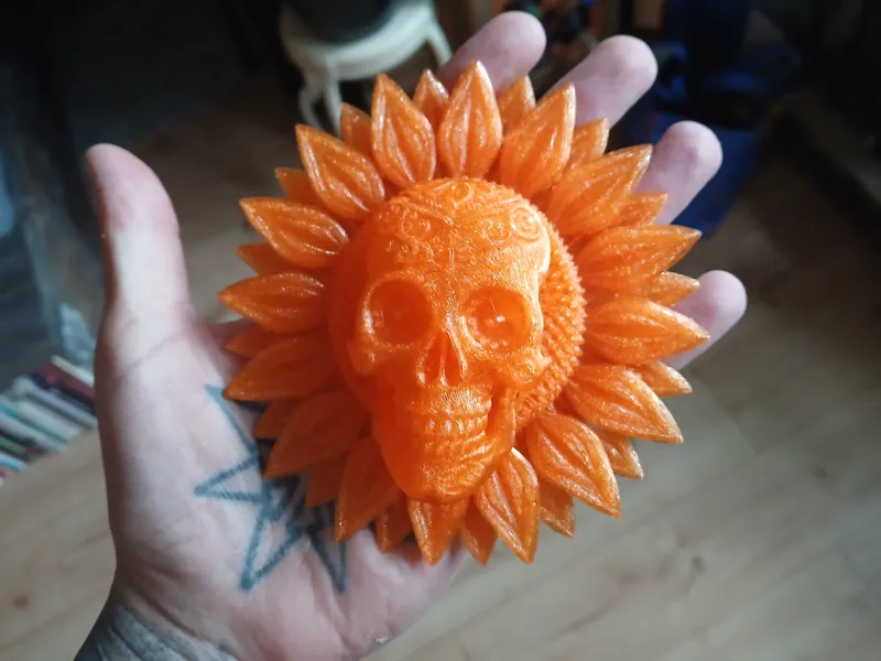 sunflower skull