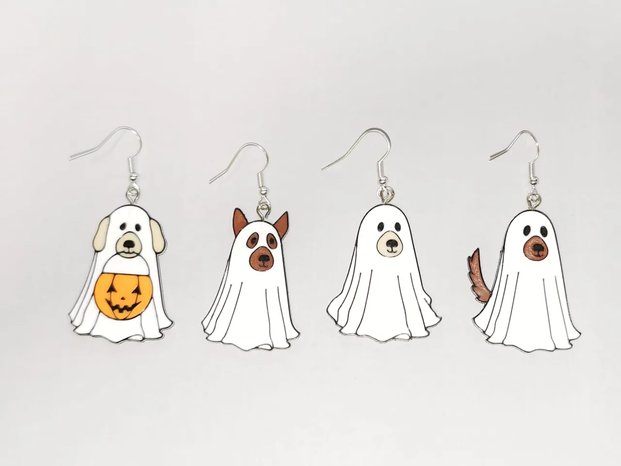 Dog halloween earrings view 2