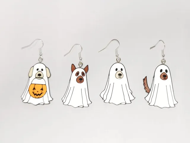 Dog halloween earrings