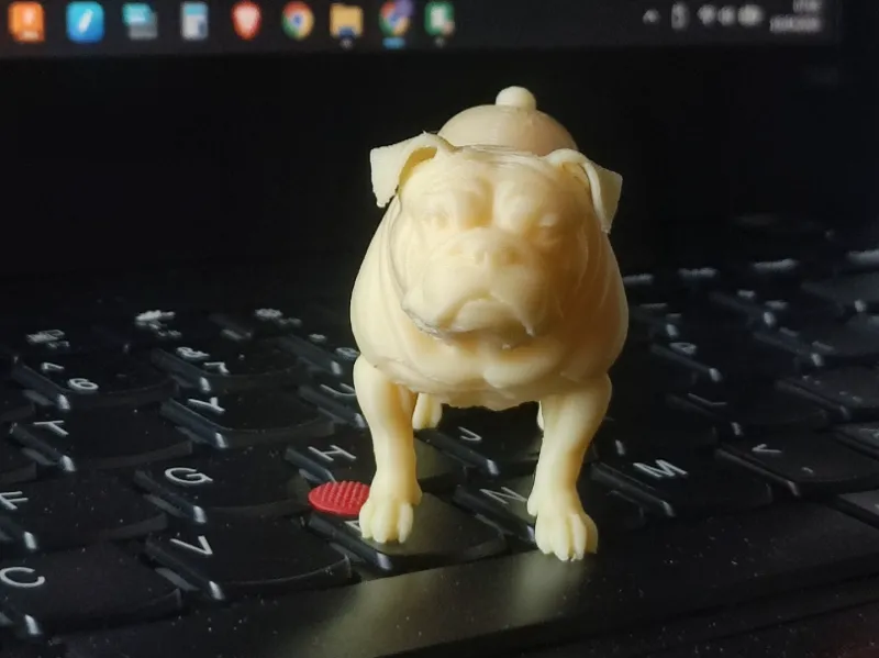 Cute little Bulldog figurine fresh from  printer