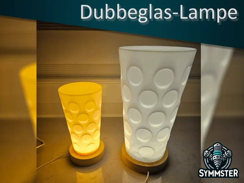 Dubbeglas Lampe