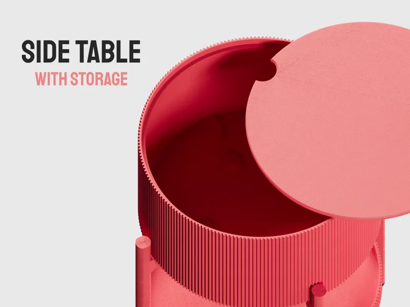 Modern Side Table with Storage Space