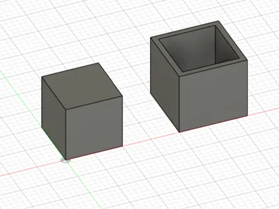 10mm cube, 12mm box test print