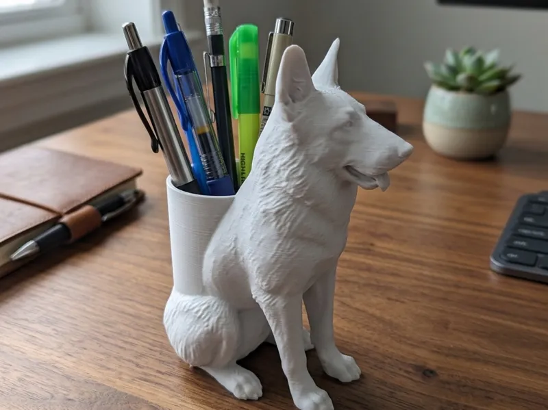 German Shepard pen holder