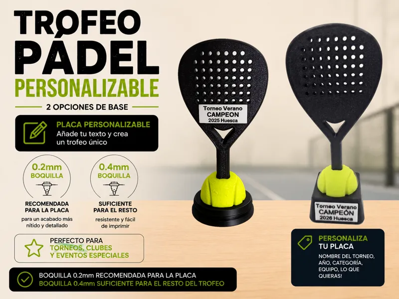 Trofeo de Pádel Personalizable