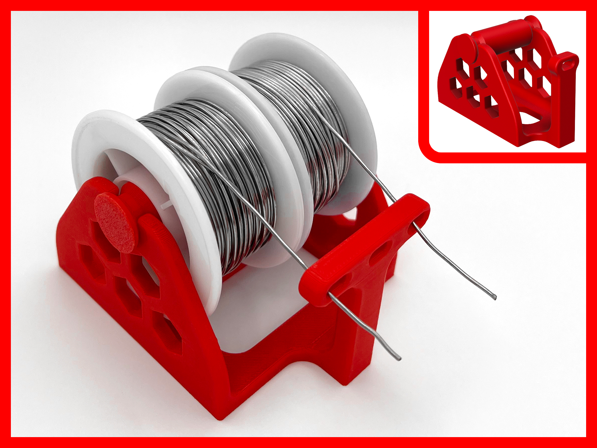 Solder Spool Holder with Guide - 2 Sizes