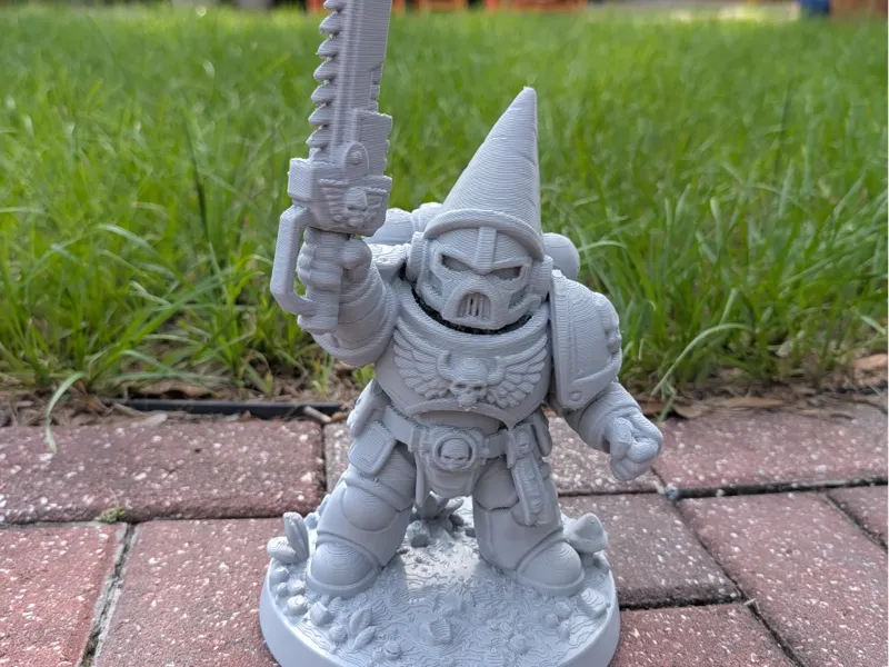 Grimdark Chainsword Space Soldier Gnome big/small
