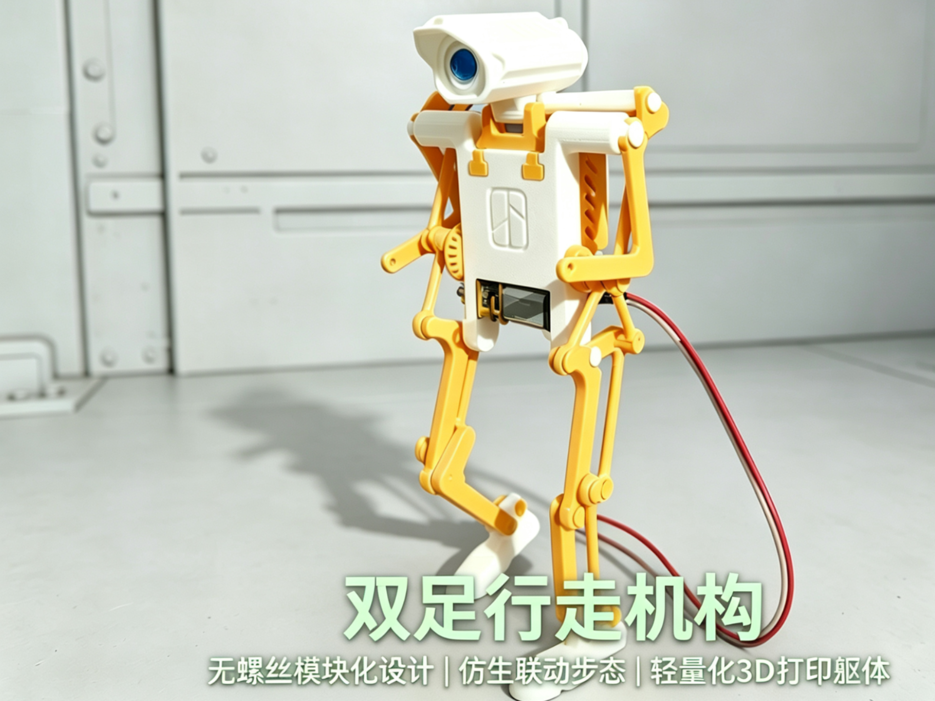 Miniatura 1 do modelo 3D 双足行走机构（模拟真人跑步姿态机器人    赛博朋克风格 可动机械结构）