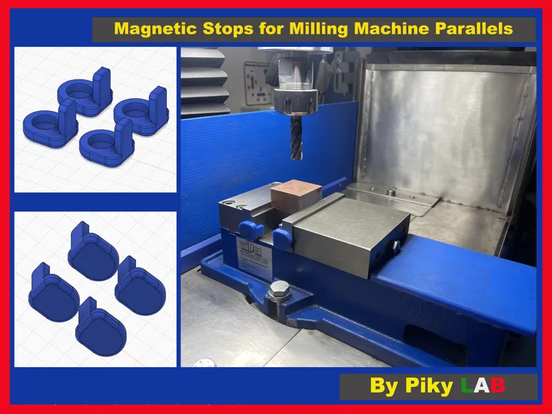 Magnetic Stops for Milling Machine Parallels
