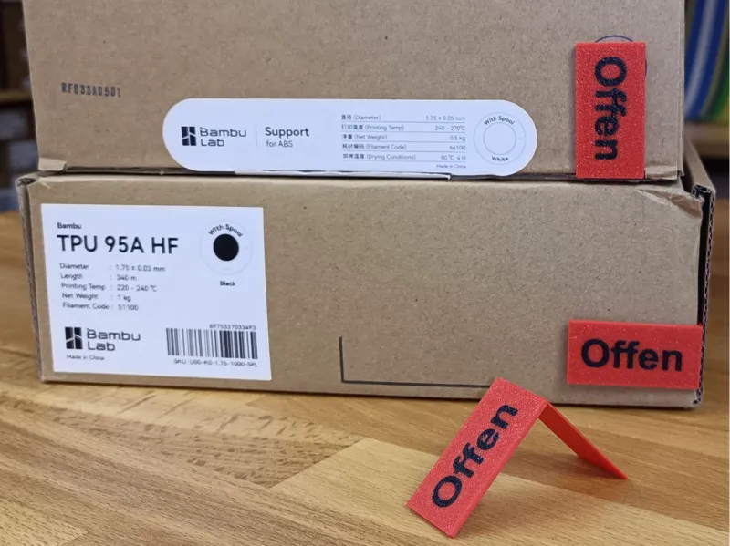 Markierungswinkel für Filament-Box