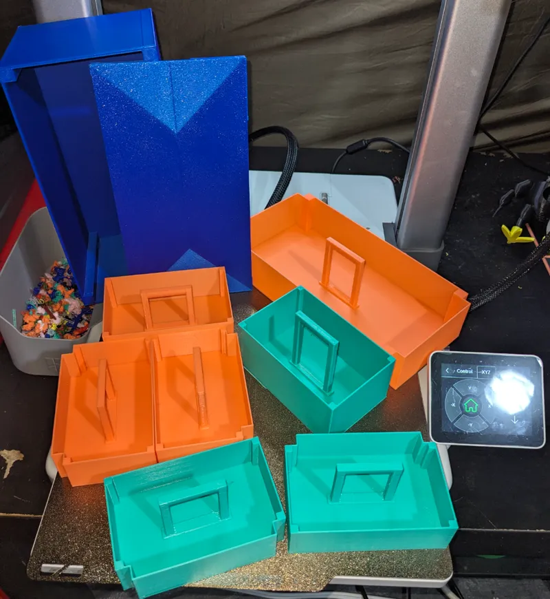 Storage Box with Trays and Magnetic Lid