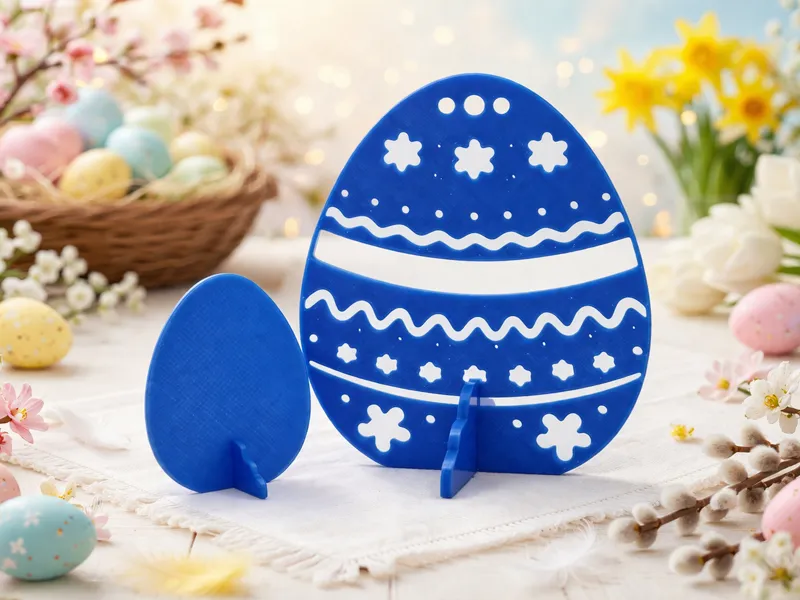 Easter Egg Table Decoration with Stand