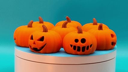 12 Mini Halloween pumpkins
