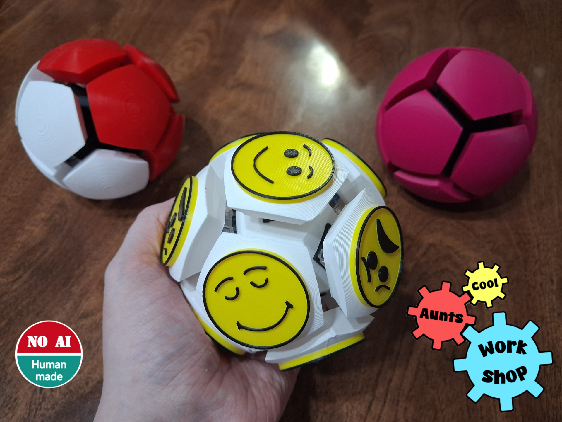 Small 12-sided fidget clicker spheres 