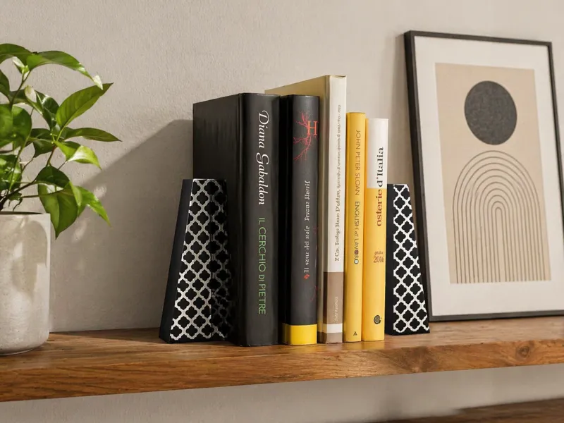 Modern Geometric Bookends - Quatrefoil