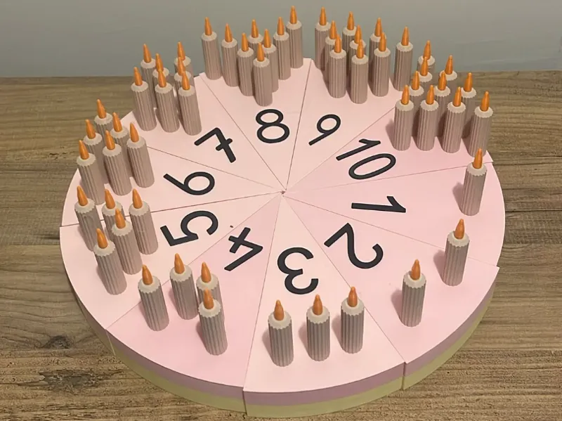 Magnetic Birthday Cake -Learn Numbers with Candles