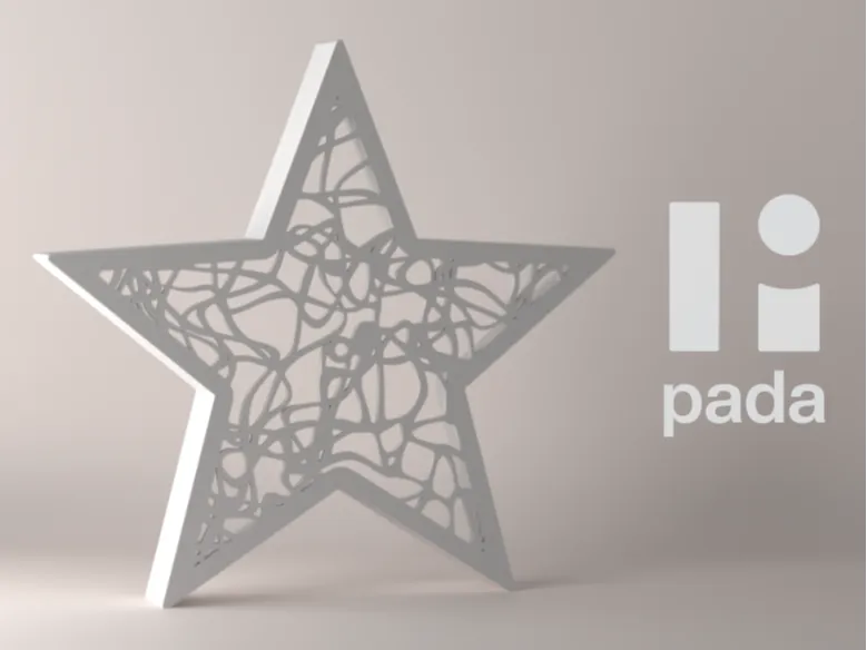 Minimalist star decor — Fuzzy lines pattern