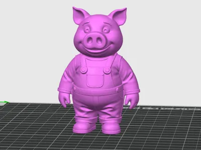 little pig in overalls
