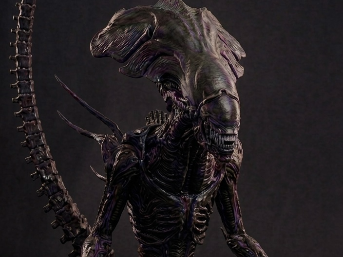 Queen Alien Xenomorph Sitting