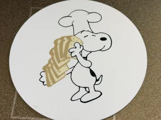 Thanksgiving Chef Snoopy Toast Coaster