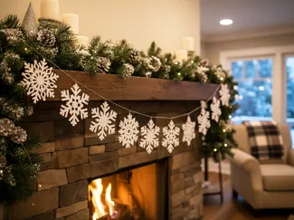 Winter Snowflake Garland & Decor Set