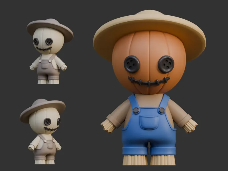 Cute Scarecrow Character