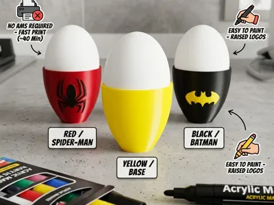 Egg Holder - Spider-Man, Batman & Base (No AMS)