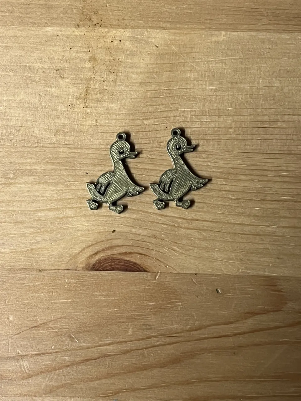duck earrings view 2