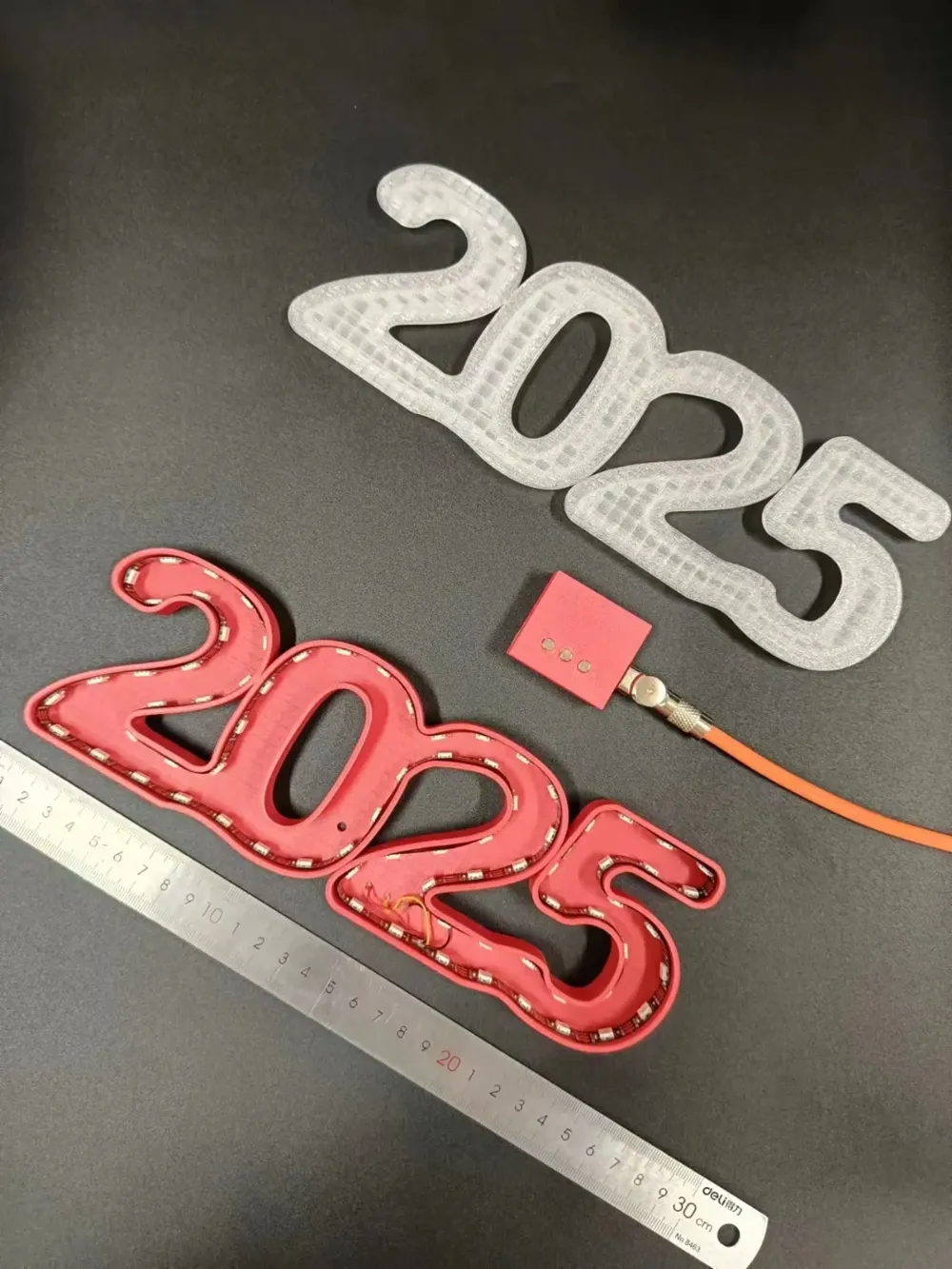 2025 Year of the Snake New Year luminous sign, LED strip lights ...