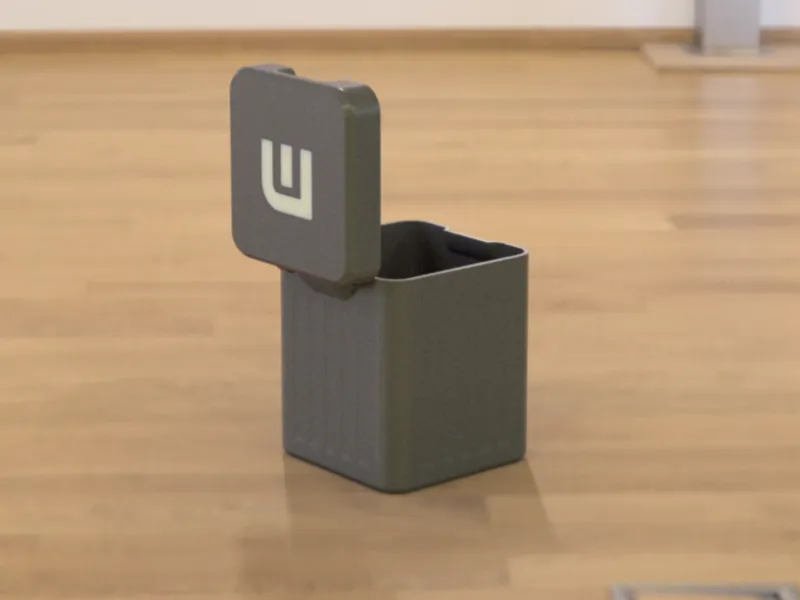 桌面翻盖垃圾桶