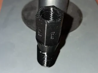 Adaptador macho hembra rosca metrica parametrizabl