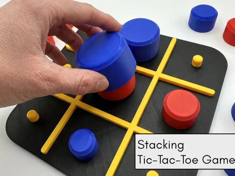 Stacking Strategy Tic-Tac-Toe Game