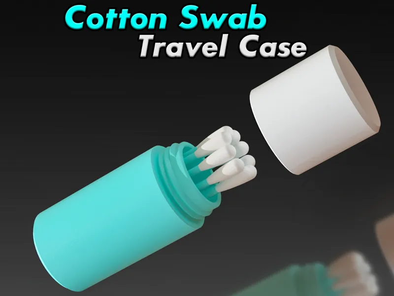 Cotton Swab Travel Case