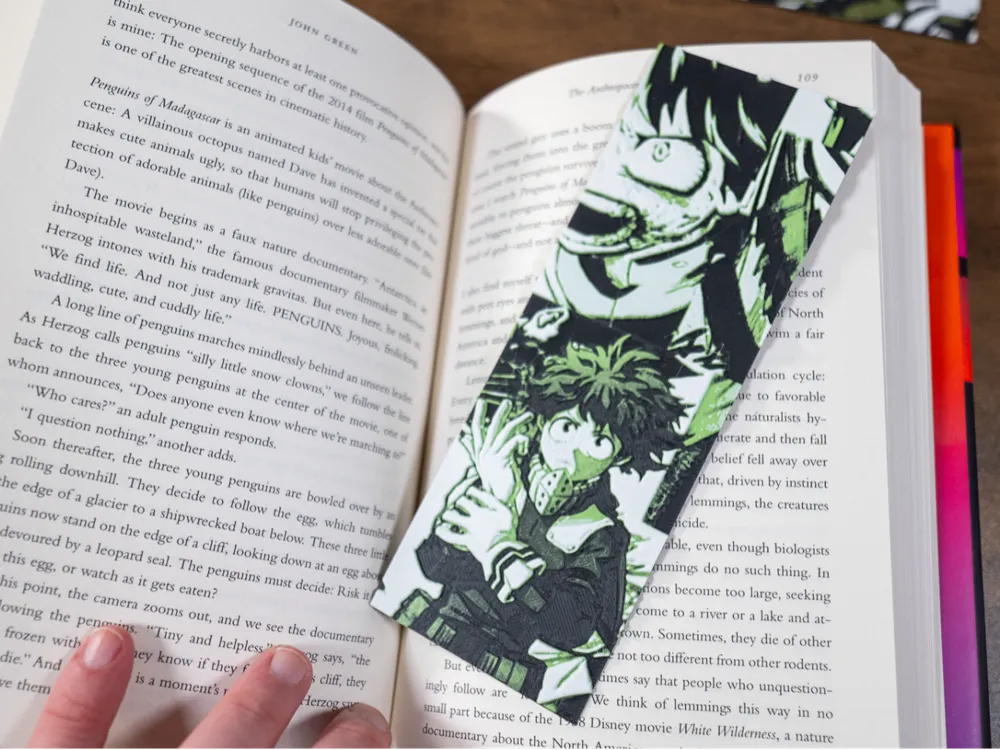 Deku Inspired Hueforge Bookmark