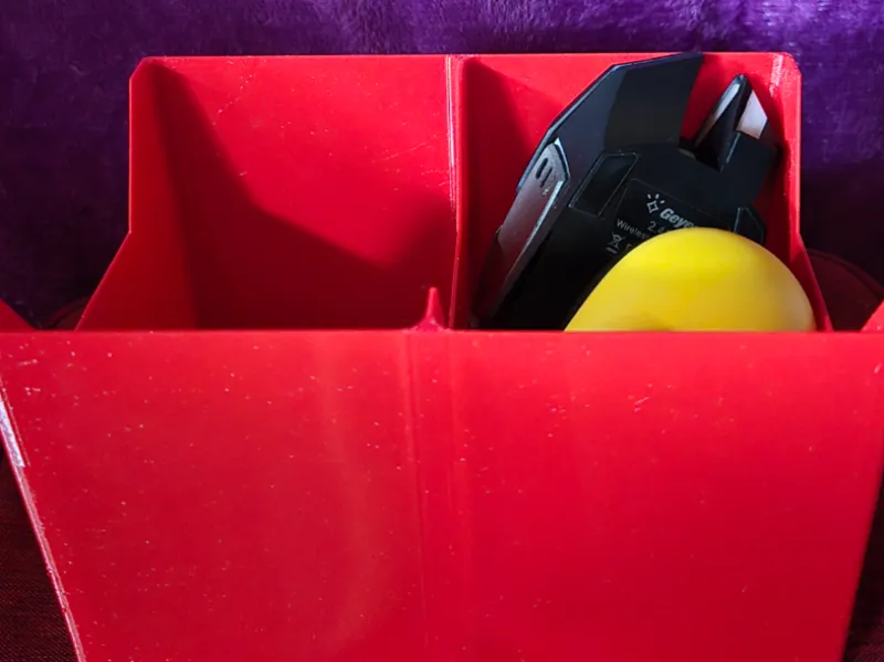 dual compartment bin storage box