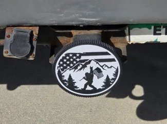Patriotic Sasquatch Hitch cover
