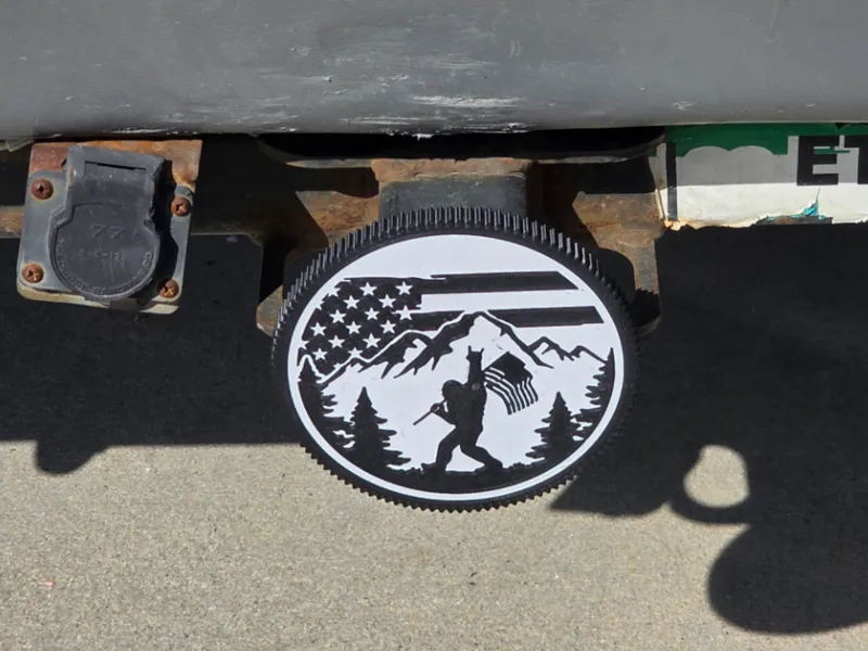 Patriotic Sasquatch Hitch cover