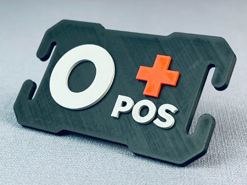 Tactical Molle Buckle with Blood Type O+ Positive