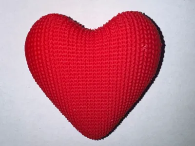 Red wool heart